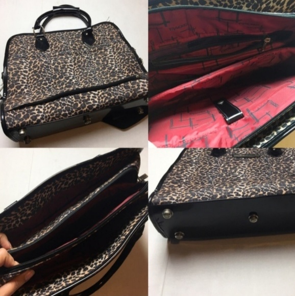 Tracker Bags Tracker By Bentley Leopard Print Carry On Luggage